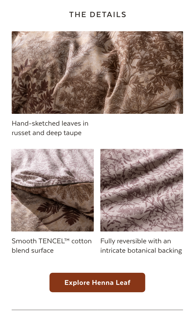 Explore Henna Leaf Duvet Cover