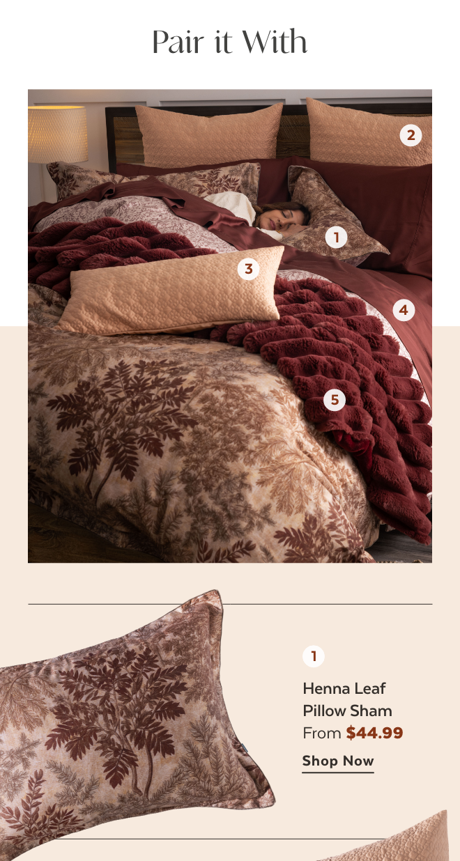 Shop Henna Leaf Pillow Sham