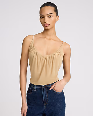Mesh Ruched Cami Bodysuit