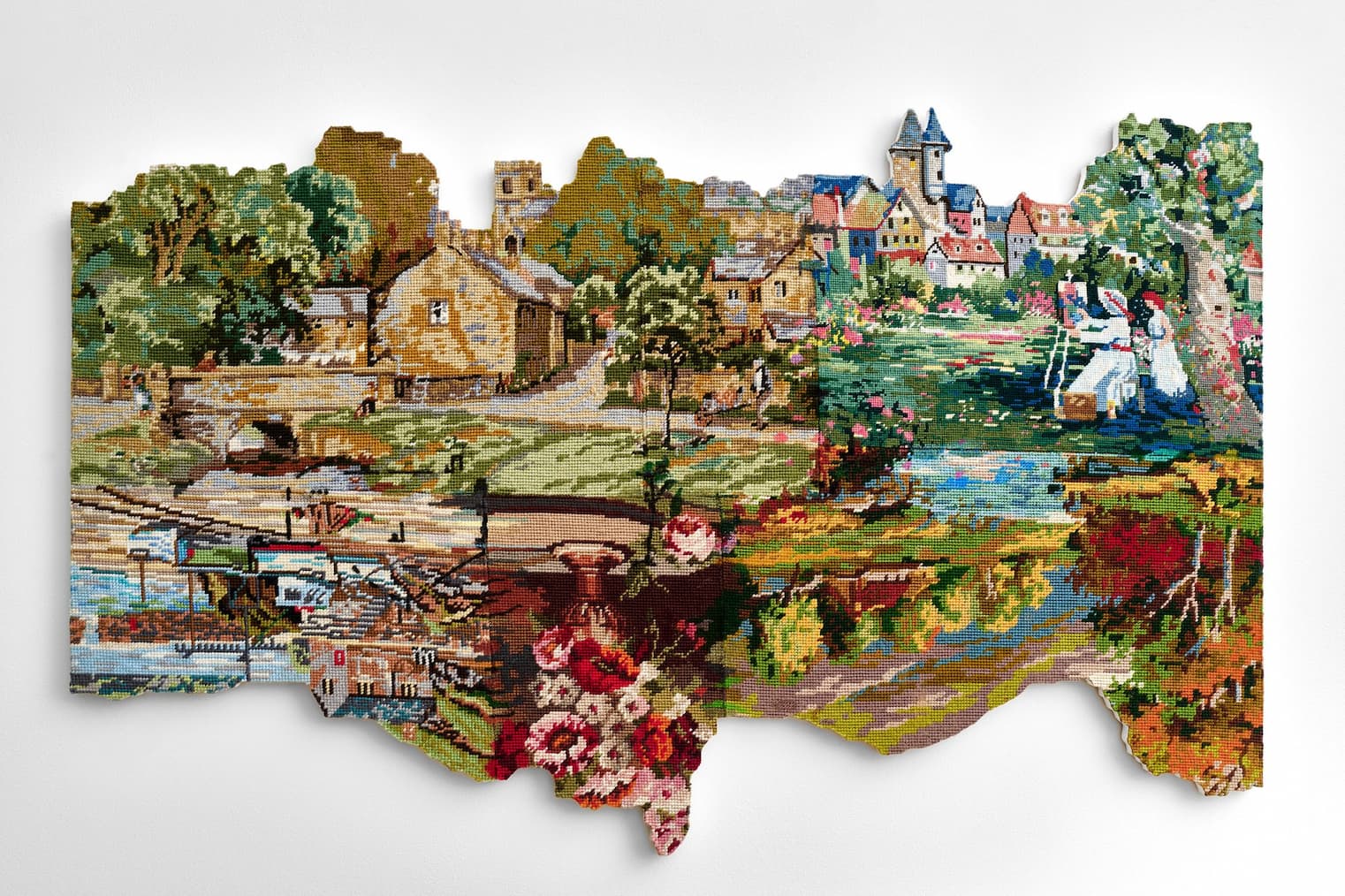 Landscape collage art