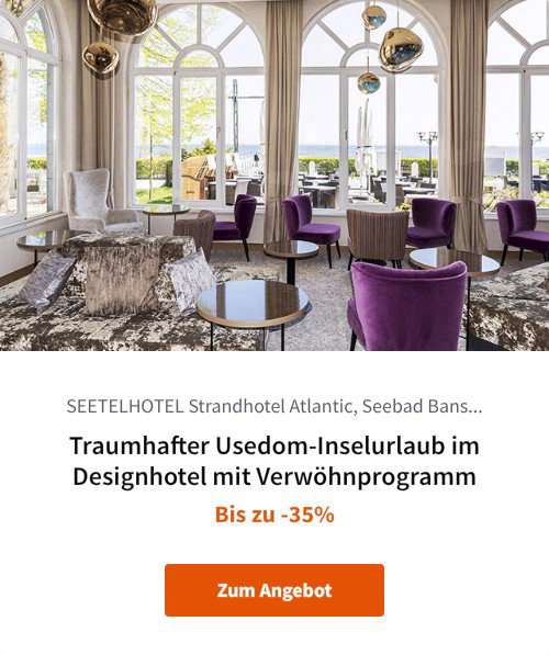 Traumhafter Usedom-Inselurlaub im Designhotel mit Verwöhnprogramm