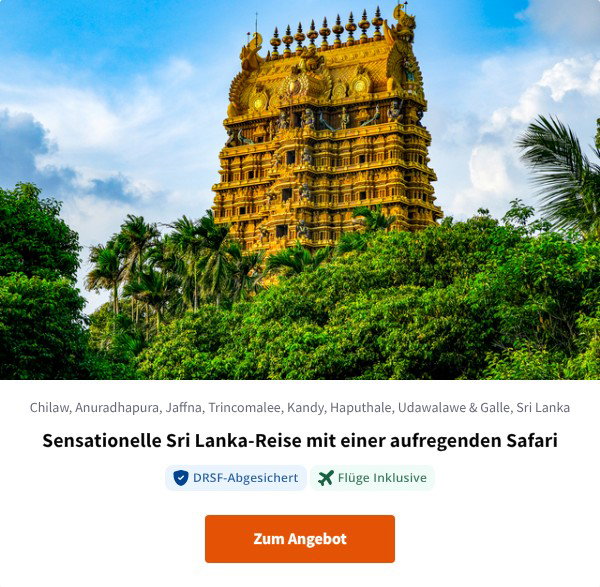 Sensationelle Sri Lanka-Reise mit einer aufregenden Safari