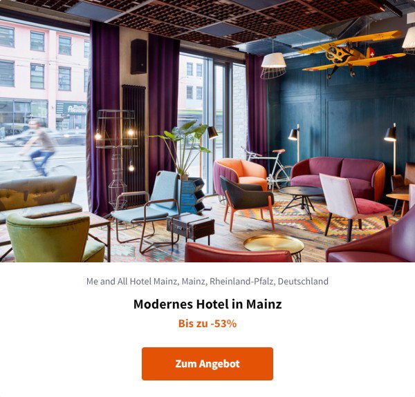 Modernes Hotel in Mainz