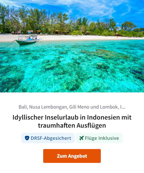 Idyllischer Inselurlaub in Indonesien mit traumhaften Ausflügen