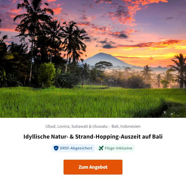 Idyllische Natur- & Strand-Hopping-Auszeit auf Bali