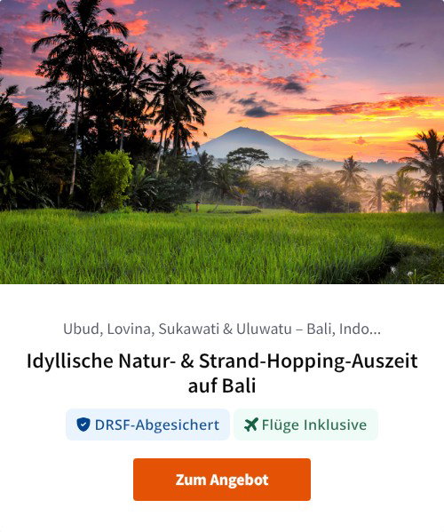 Idyllische Natur- &amp; Strand-Hopping-Auszeit auf Bali
