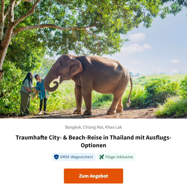 Traumhafte City- & Beach-Reise in Thailand mit Ausflugs-Optionen