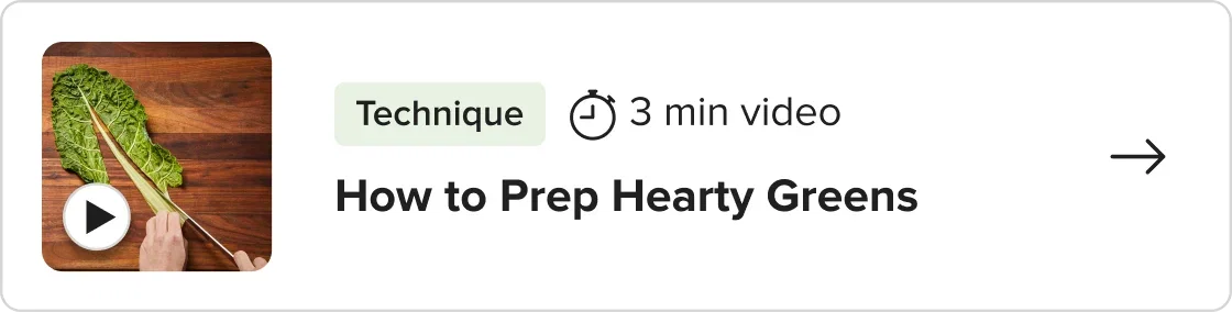 Advanced Knife Skills Lesson: How to Prep Hearty Greens.