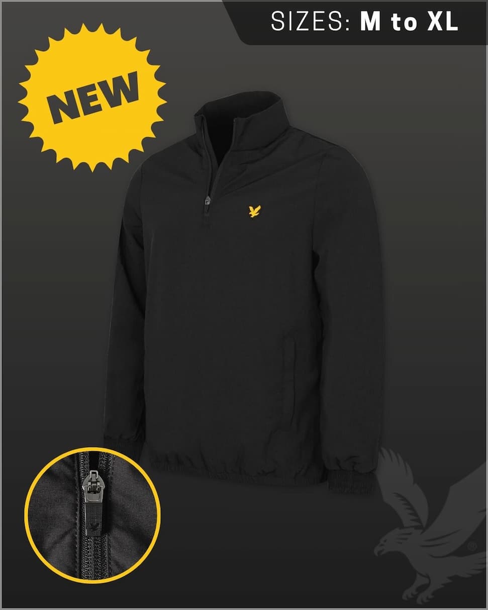 Lyle & Scott Mens Padel Active Overhead Regular Fit Lighweight Golf Jacket