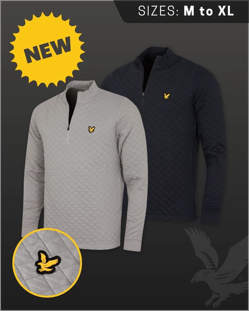 Lyle & Scott Mens Golf Quilted Lightweight Half Zip Midlayer Sweater