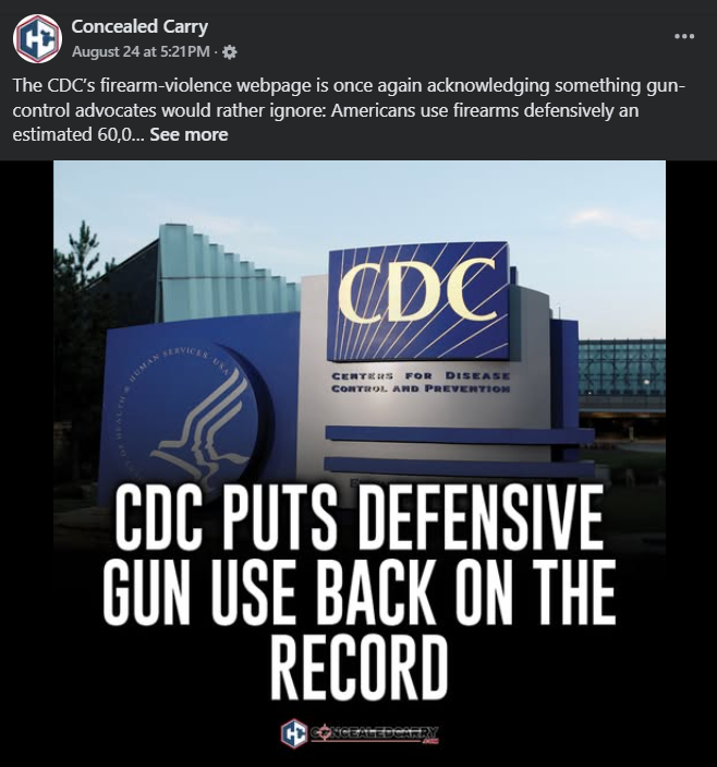ConcealedCarry.com Facebook post