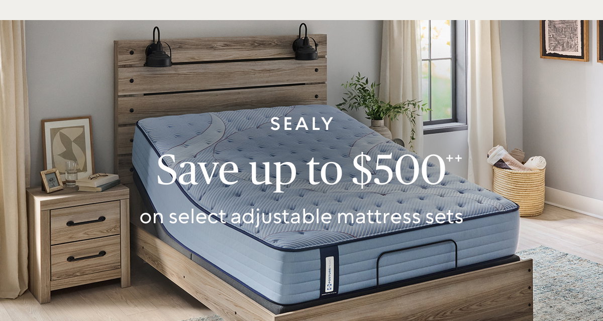Save up to $500++ on select Sealy adjustable mattress sets 