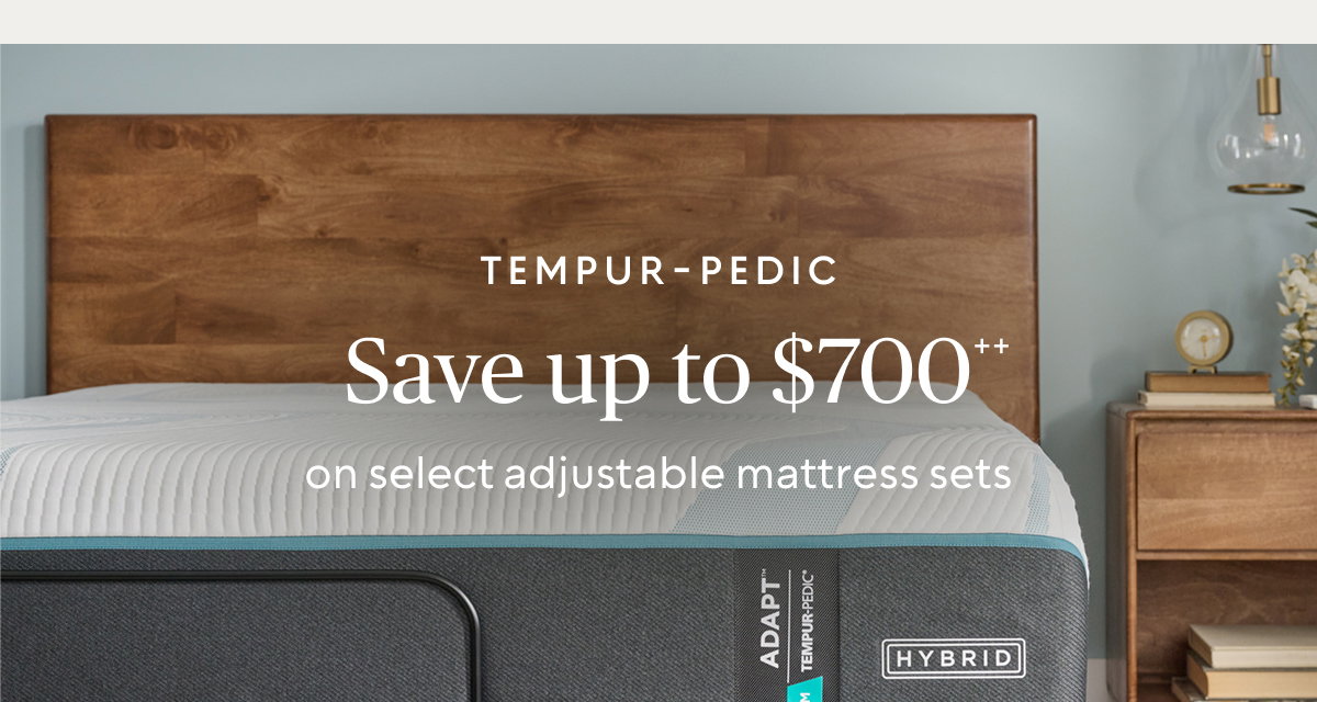 Save up to $700++ on select Tempur-Pedic adjustable mattress sets 