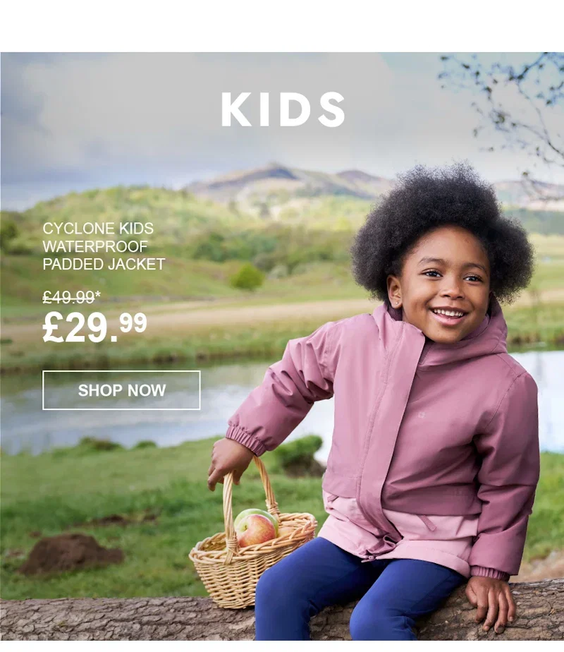 Cyclone Kids Waterproof Padded Jacket