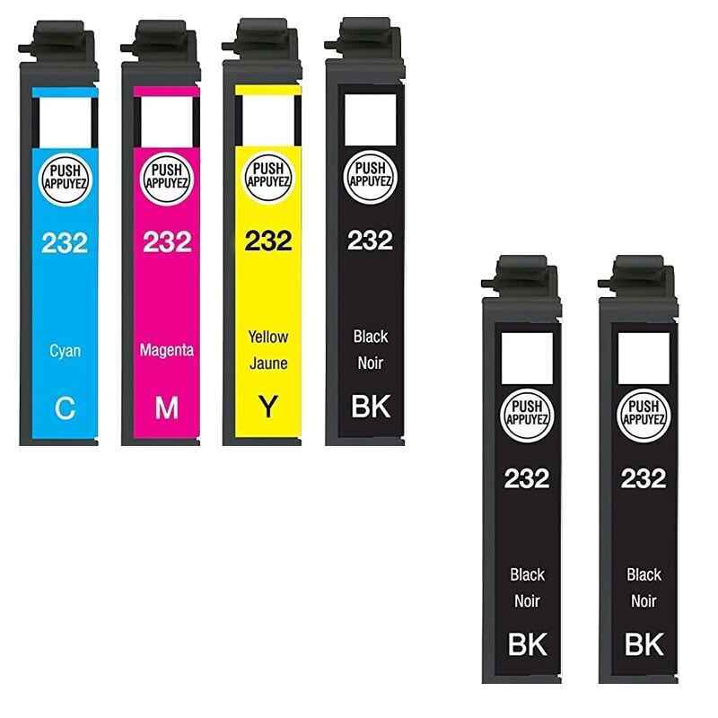 Image of Compatible Multipack Epson 232 Full Set + 2 EXTRA Black Ink Cartridges