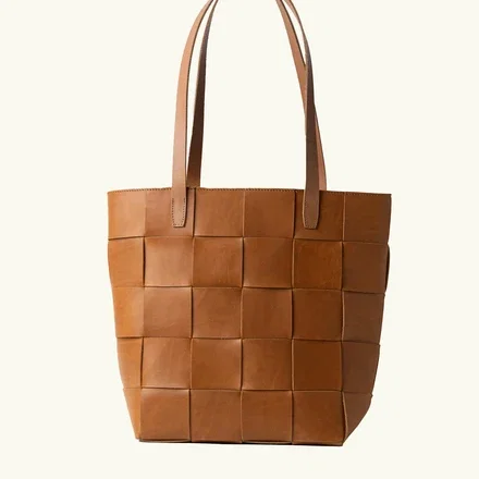 Woven Leather Tote