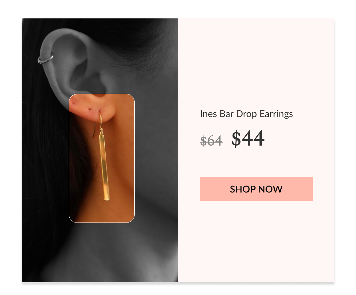 ines bar drop earrings