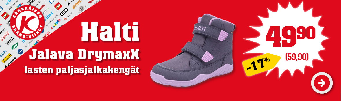Halti Jalava DrymaxX -lasten vedenpitävät paljasjalkakengät