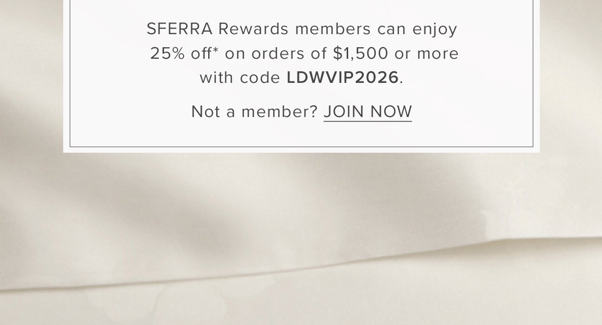 join SFERRA Rewards 
