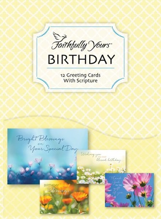 Image of Blessing in Bloom (NIV, KJV) Birthday, Box of 12