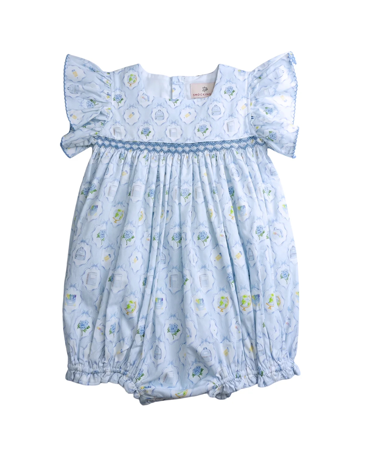 Image of Darling School Days Smocked Bubble- FINAL SALE