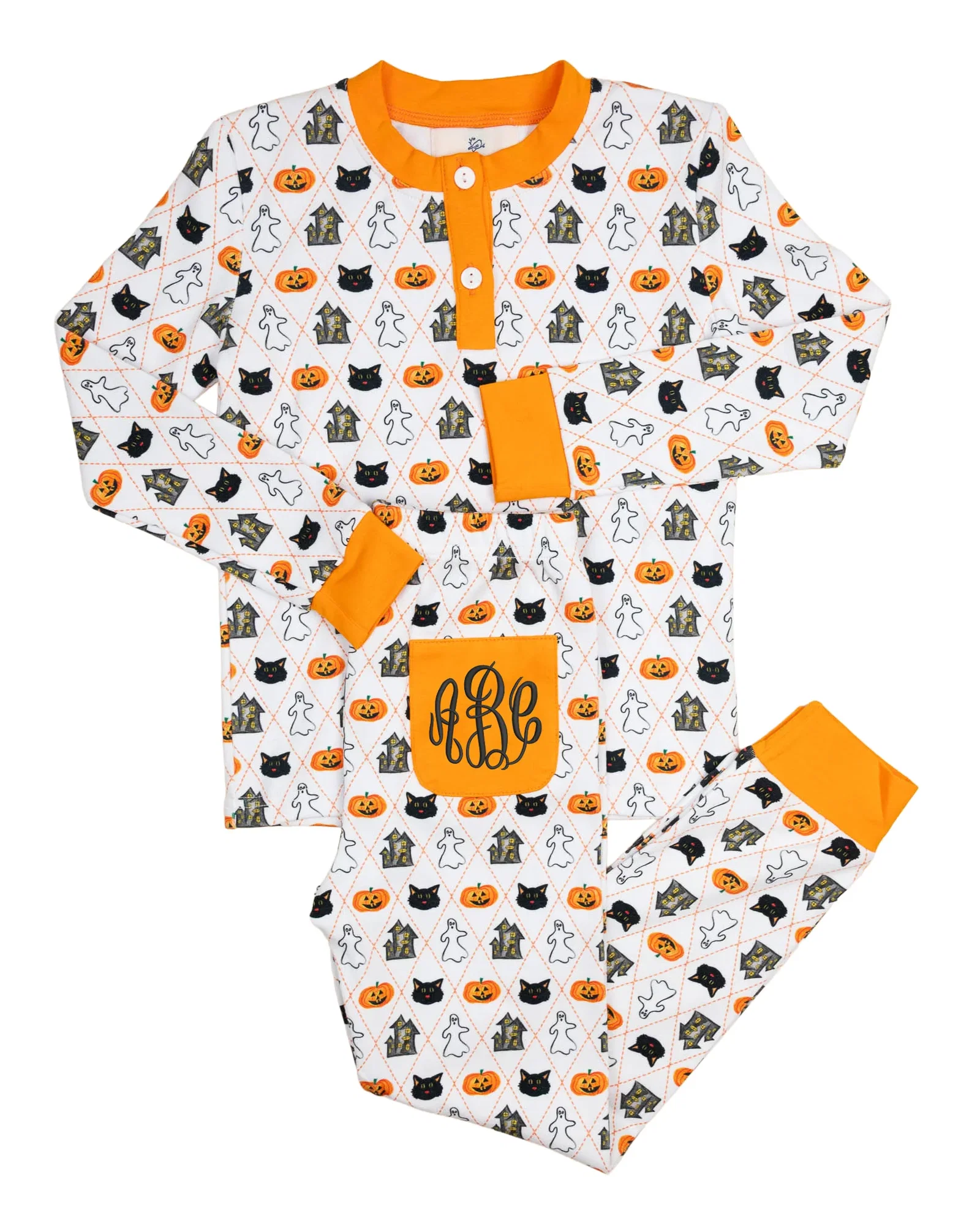 Image of Vintage Halloween Knit Pajama Set- FINAL SALE