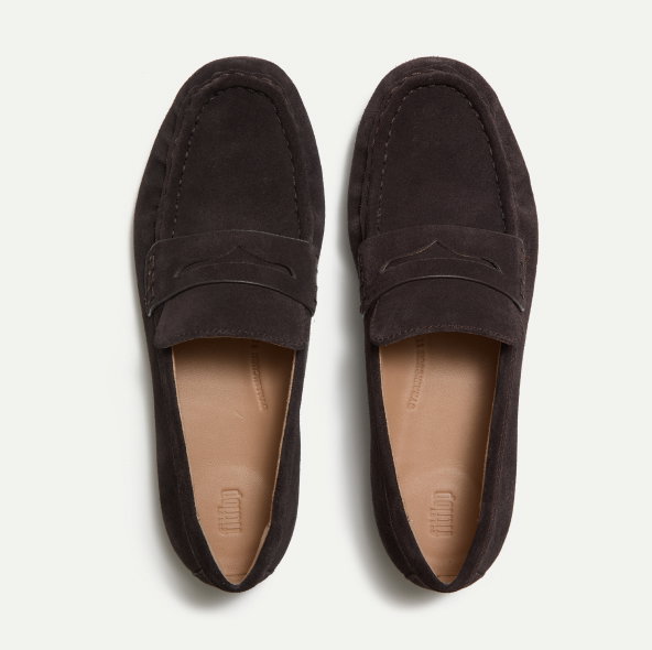 DELICATO Suede Loafers - Brown Mix