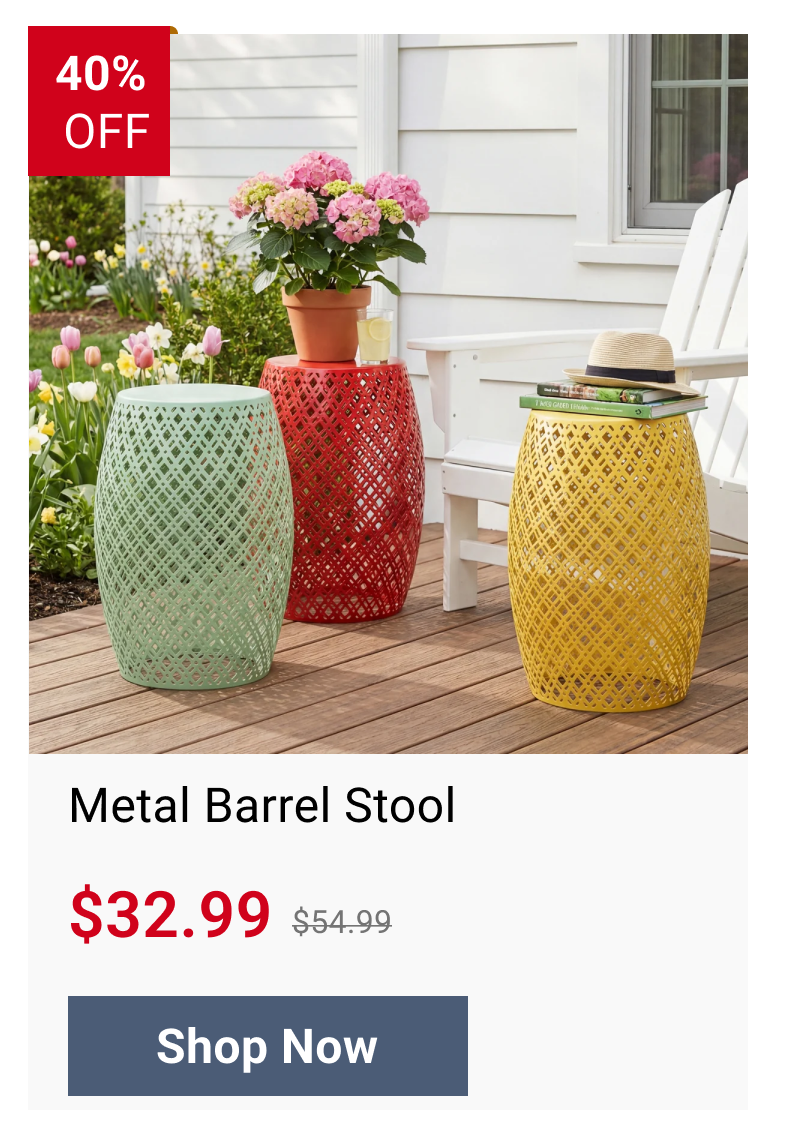 Metal Barrel Stool