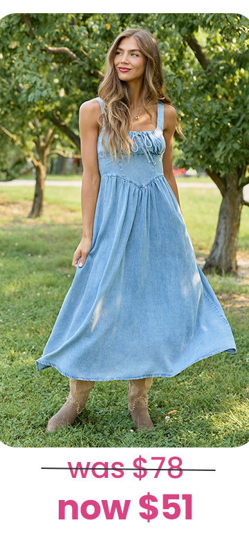 let's be honest chambray corset dress