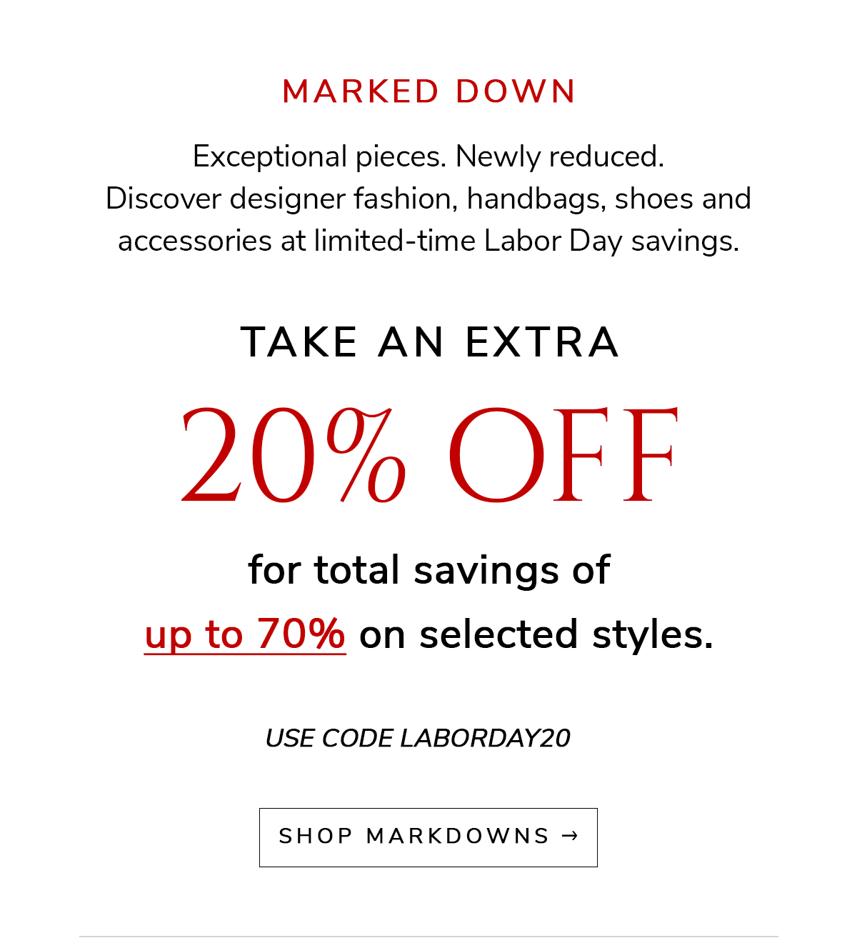 Shop Markdowns