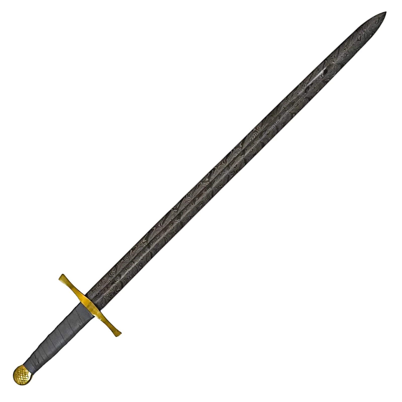 Image of Knightly Sword – 40"- Damascus Steel- Arming Sword | Oakeshott Type XVIa