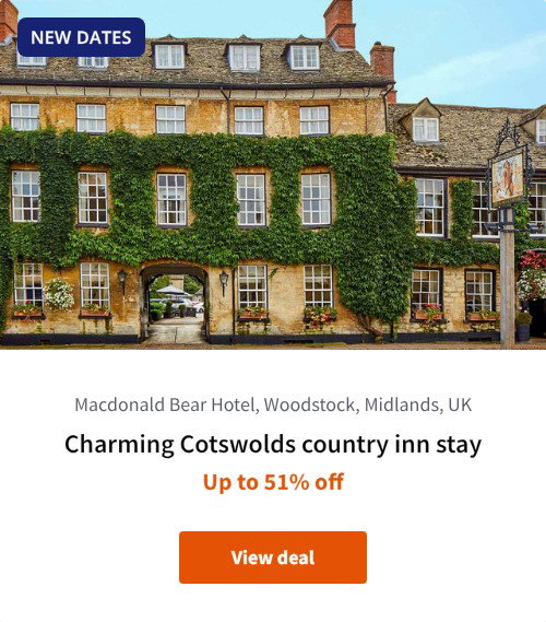 Charming Cotswolds country inn stay