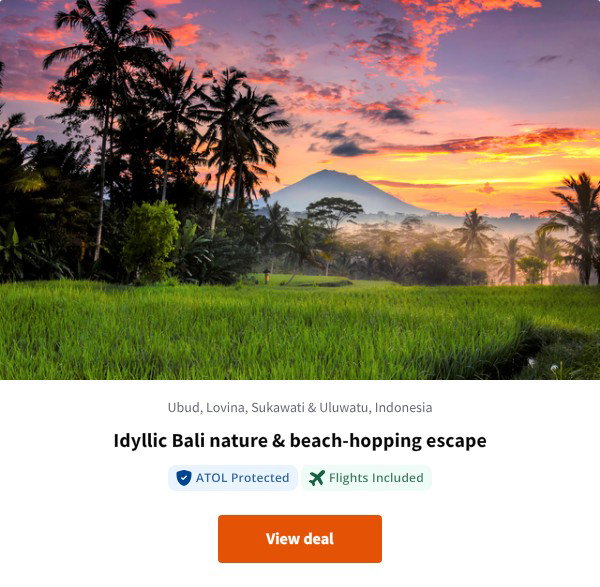 Idyllic Bali nature & beach-hopping escape