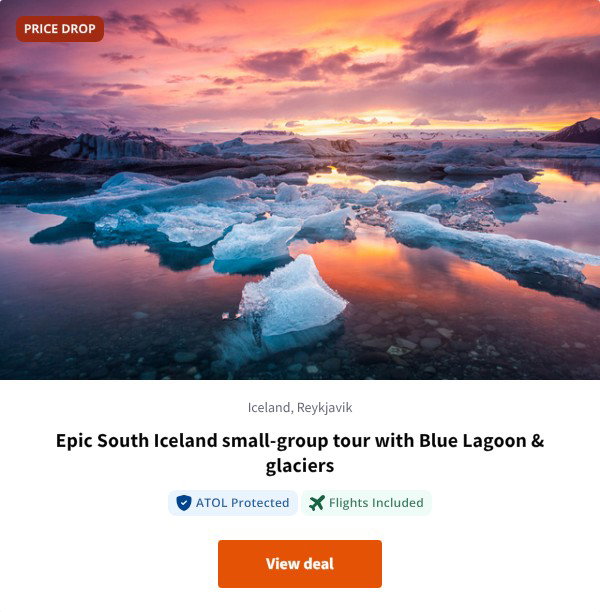 Epic South Iceland small-group tour with Blue Lagoon & glaciers