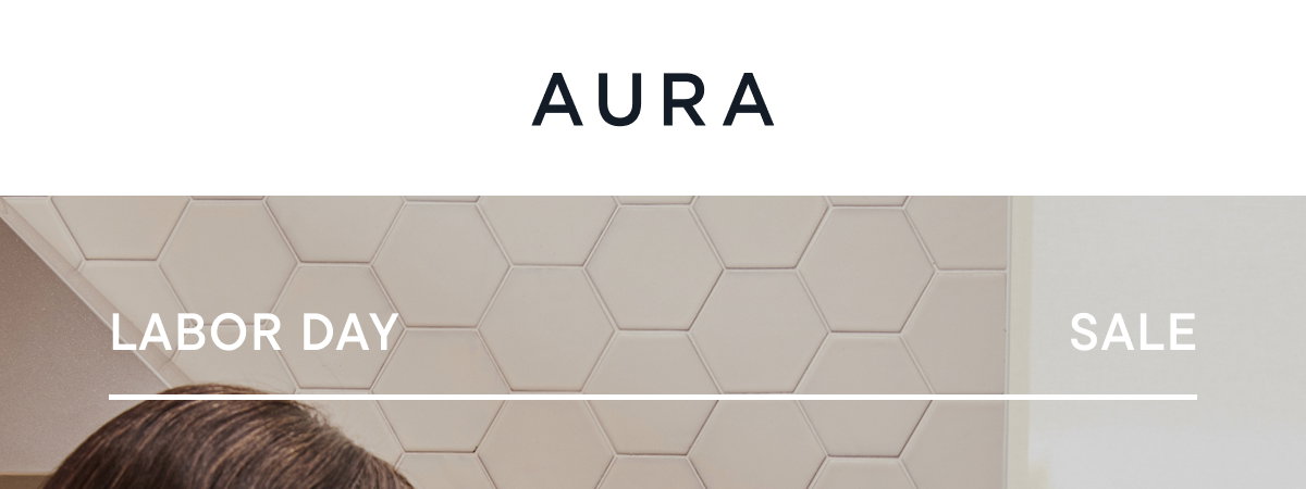 Aura Logo.  Labor Day Sale