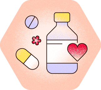 Symbol für Medikamente und Gesundheitsvorsorge.
