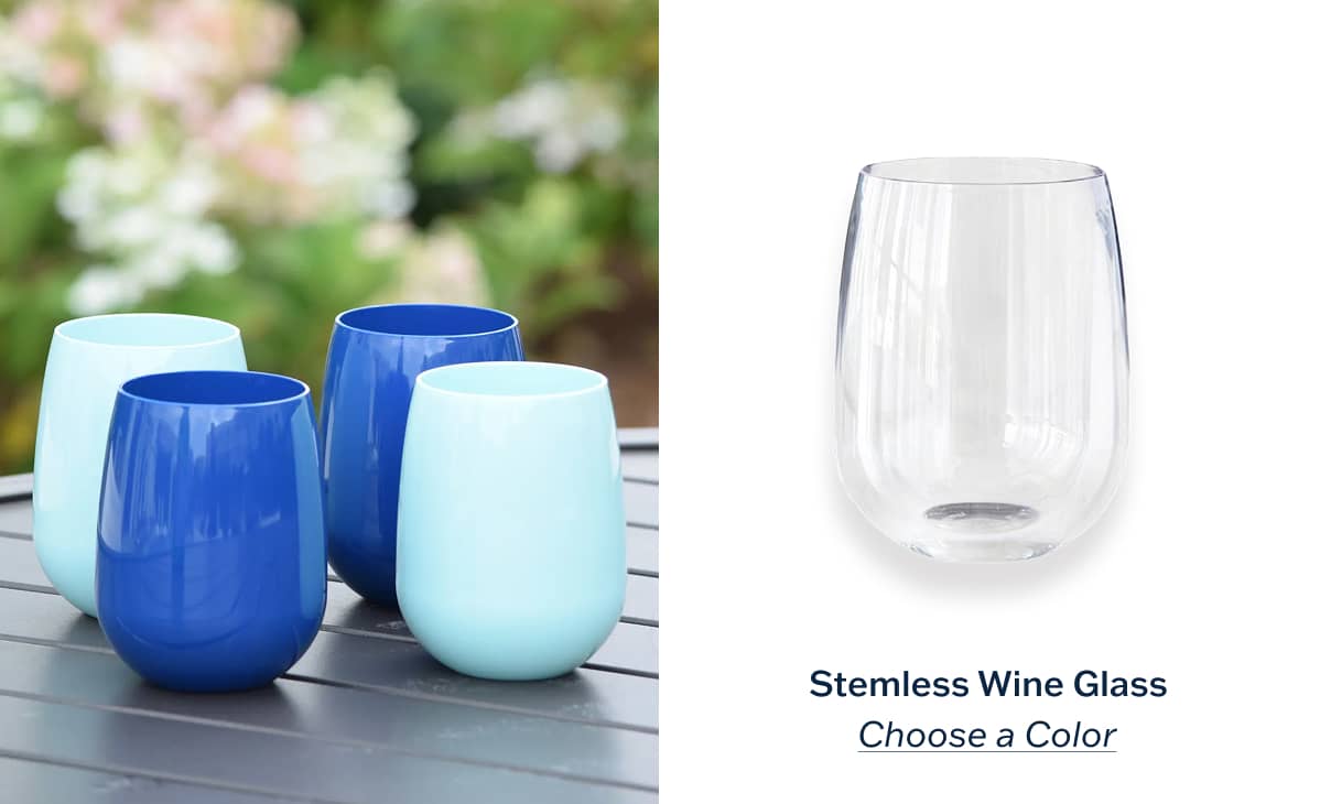 Stemless Wine Glass - Choose a Color