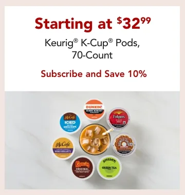 keurig kcups starting at $32.99