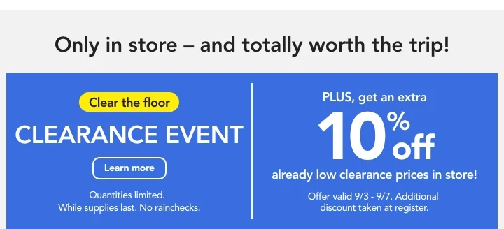 only in store