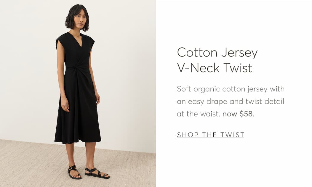 Cotton Jersey V-Neck Twist | Shop The Twist