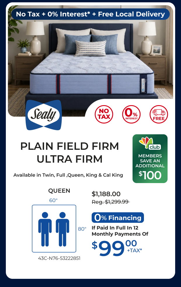 Sealy Plain Field Firm Mattress
