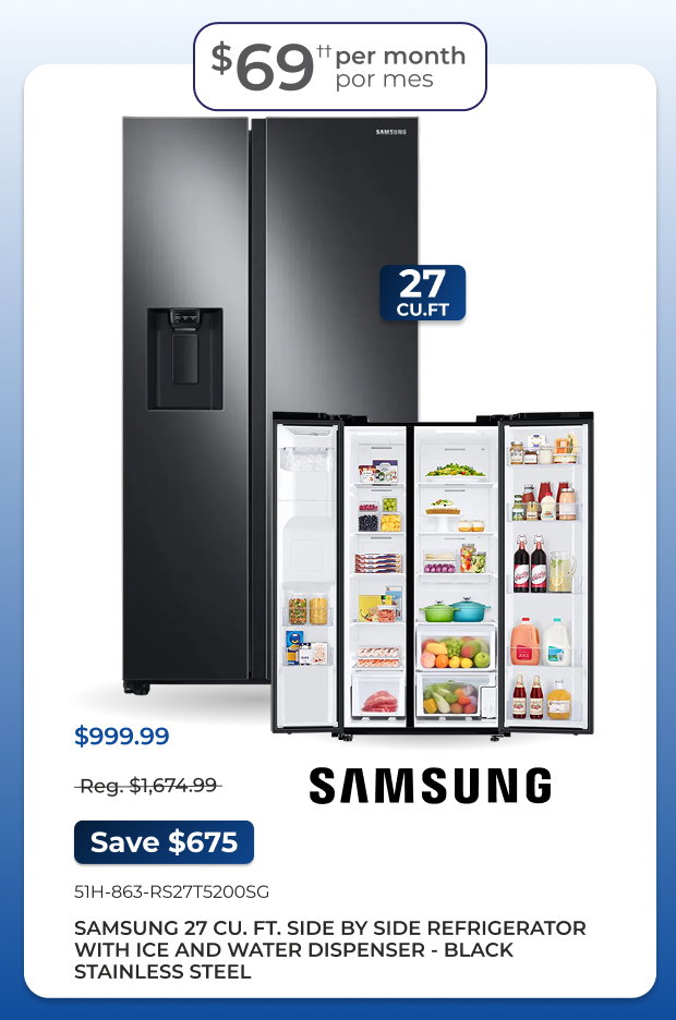 Samsung 27 CU.FT Fridge