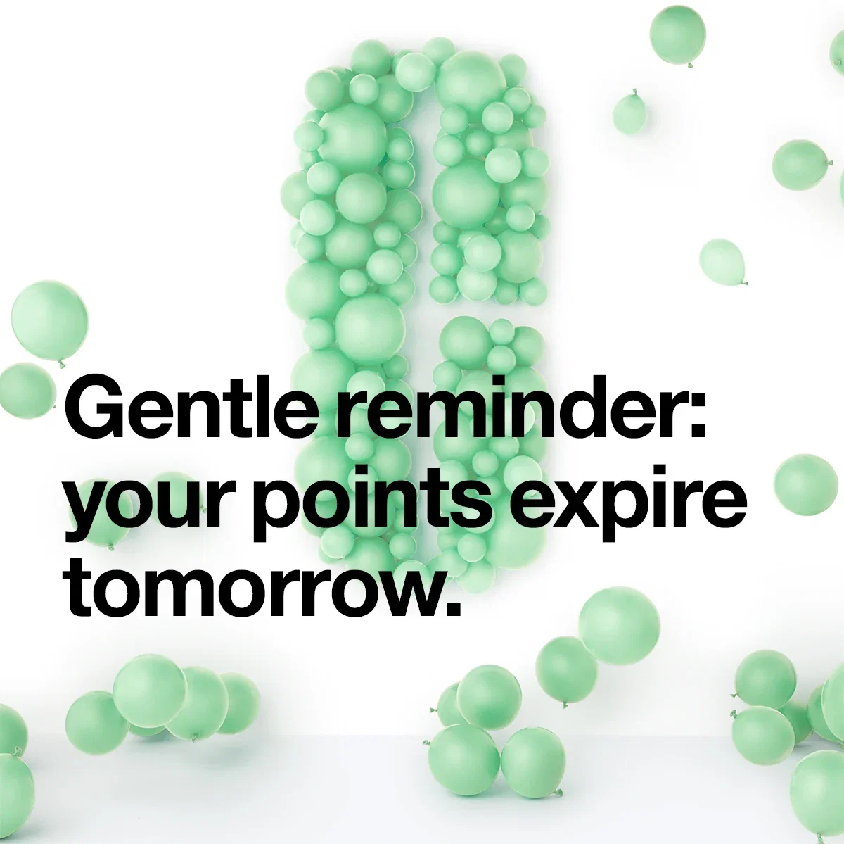 Gentle reminder: your points expire tomorrow.
