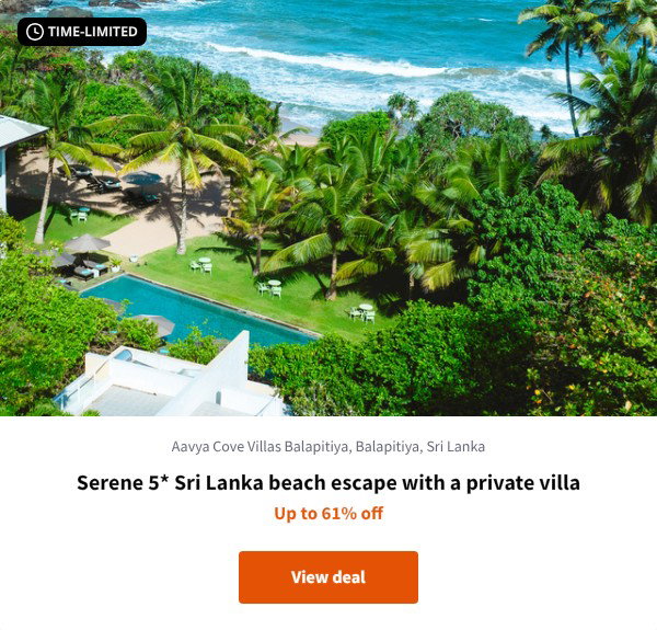 Serene 5* Sri Lanka beach escape with a private villa