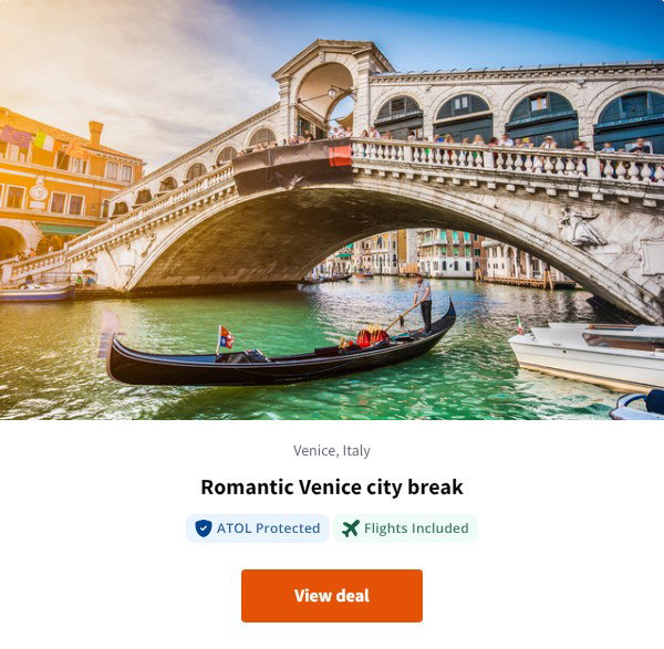 Romantic Venice city break
