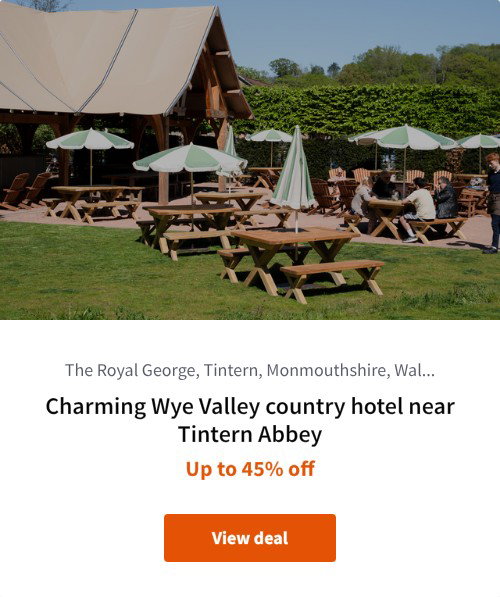 Charming Wye Valley country hotel near Tintern Abbey