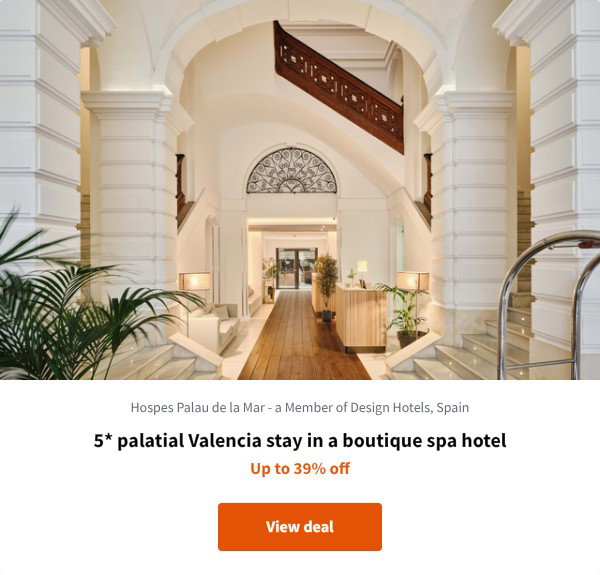5* palatial Valencia stay in a boutique spa hotel