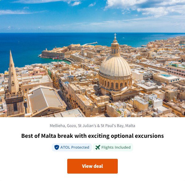 Best of Malta break with exciting optional excursions