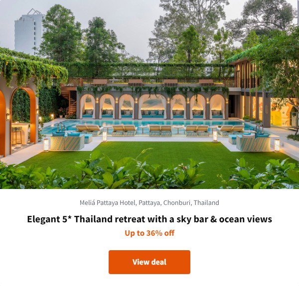Elegant 5* Thailand retreat with a sky bar & ocean views