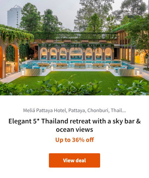 Elegant 5* Thailand retreat with a sky bar &amp; ocean views